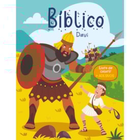 Bíblico Davi | Livro de Colorir | Adesivos 