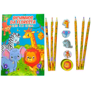 Segunda imagem do produto Bichinhos da Floresta Arte de Colorir | Livro Para Colorir