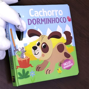 Cachorro Dorminhoco | Livro com Pelúcia | 1 a 4 Anos