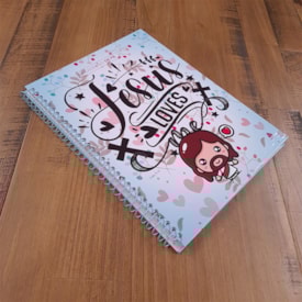 Segunda imagem do produto Caderno de Fé | João 3:16 | Capa Dura Espiral