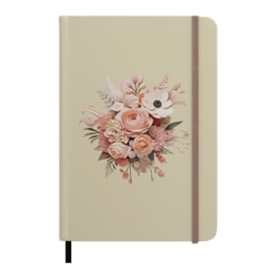 Caderno Moleskine | Com Pauta | Capa Buquê de Flores