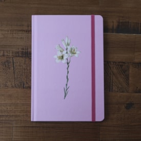 Segunda imagem do produto Caderno Moleskine | Com Pauta | Capa Lírios Rosa