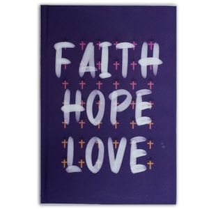 Caderno Moleskine Faith Hope Love