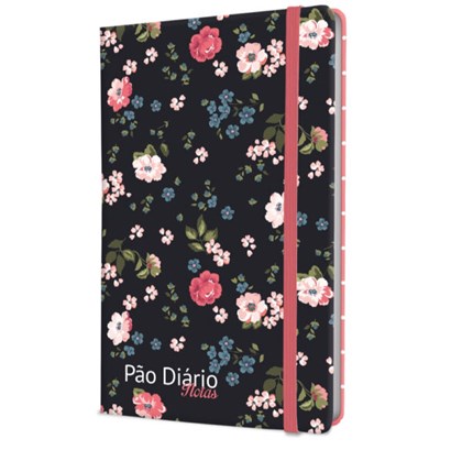 Caderno Pão Diário Notas | Floral Preta
