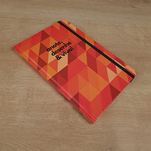 Caderno para Anotações com Pauta | Anote, Desenhe e Viva | Capa Dura