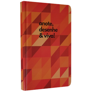 Caderno para Anotações com Pauta | Anote, Desenhe e Viva | Capa Dura