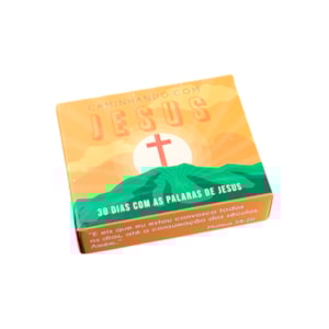 Caixinha de Mensagens Diárias | Caminhando Com Jesus | Amarelo