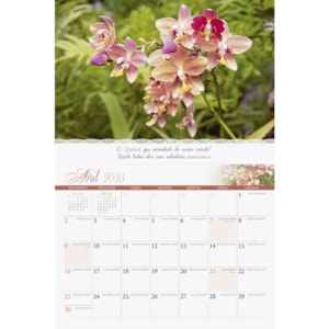 Segunda imagem do produto Calendário de Parede 2023 | Flores | Pão Diário