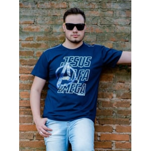 Camiseta Alfa e Omega | Azul | Pecado Zero | GG