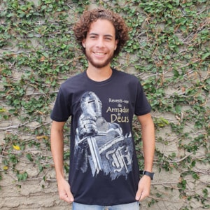 Camiseta Armadura de Deus | Preta | Pecado Zero