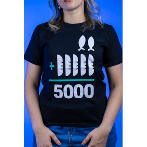 Segunda imagem do produto Camiseta Baby Look 2+5=5000 | Preta | The Chosen P