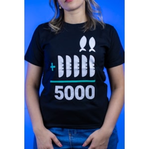 Segunda imagem do produto Camiseta Baby Look 2+5=5000 | Preta | The Chosen P
