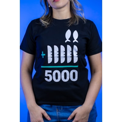 Segunda imagem do produto Camiseta Baby Look 2+5=5000 | Preta | The Chosen P