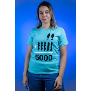 Camiseta Baby Look 2+5=5000 | Teal | The Chosen GG