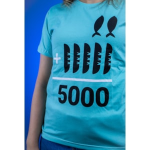 Camiseta Baby Look 2+5=5000 | Teal | The Chosen GG