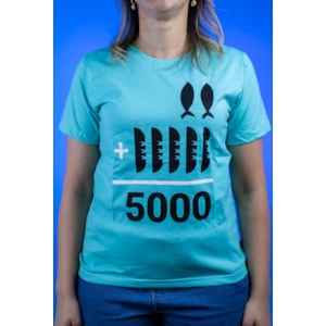 Segunda imagem do produto Camiseta Baby Look 2+5=5000 | Teal | The Chosen GG