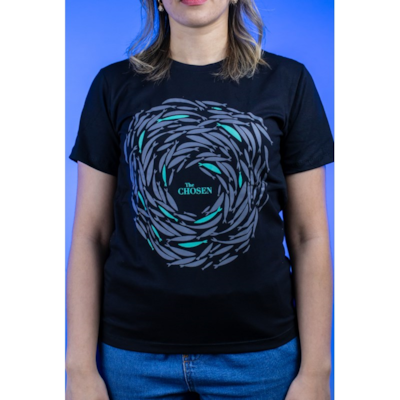 Segunda imagem do produto Camiseta Baby Look Contra a Corrente | Preta | The Chosen