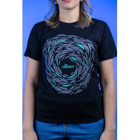 Segunda imagem do produto Camiseta Baby Look Contra a Corrente | Preta | The Chosen