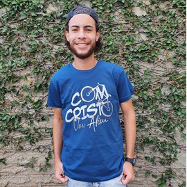 Camiseta Com Cristo | Azul | Pecado Zero