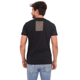 Segunda imagem do produto Camiseta Cruz Listrada | Preta | Pecado Zero