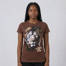 Camiseta Feminina Marrom | Leão de Judá | P