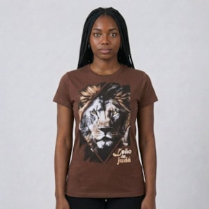 Camiseta Feminina Marrom | Leão de Judá | P