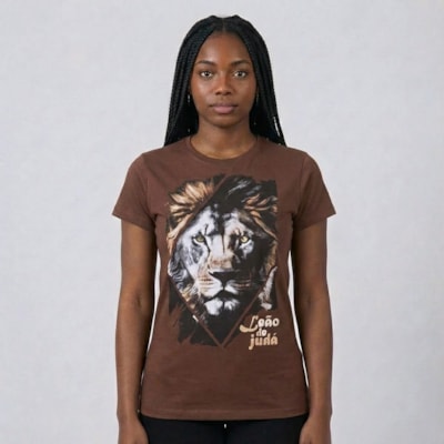 Camiseta Feminina Marrom | Leão de Judá | P