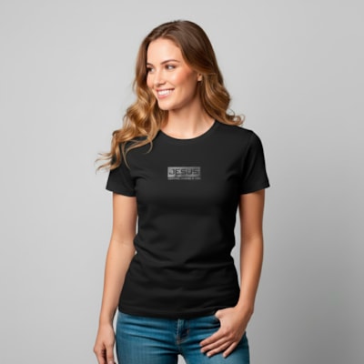 Segunda imagem do produto Camiseta Feminina Preta | Jesus, Caminho, Verdade e Vida | P