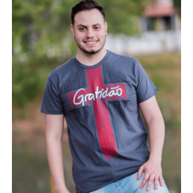 Camiseta Gratidão | Cinza | Pecado Zero | GG