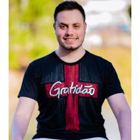Camiseta Gratidão | Preta | Pecado Zero | GG