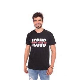 Camiseta Jesus Caminho | Cinza | Pecado Zero | EXG