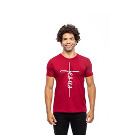 Camiseta Jesus da Cruz | Vinho | Pecado Zero | GG