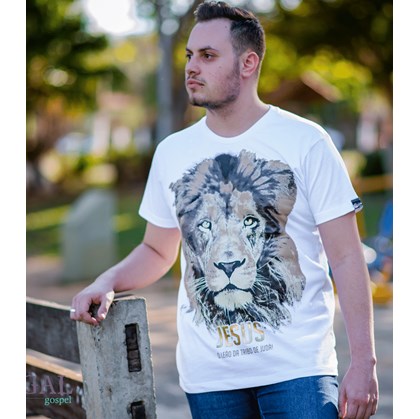 Camiseta Jesus Leão da Tribo | Branca | Pecado Zero | GG