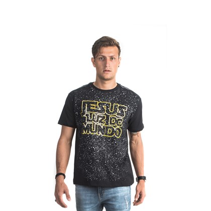 Camiseta Jesus Luz do Mundo | Preta | Pecado Zero | GG