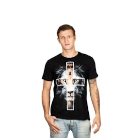 Camiseta Leão da Cruz | Preta | Pecado Zero | GG