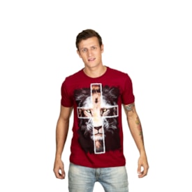 Camiseta Leão da Cruz | Vinho | Pecado Zero | GG