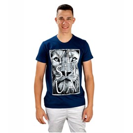 Camiseta Leão Yeshua | Azul | Pecado Zero | GG