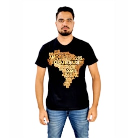 Camiseta Mapa do Brasil | Preta | Pecado Zero | GG
