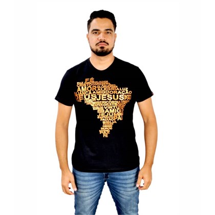 Camiseta Mapa do Brasil | Preta | Pecado Zero | GG