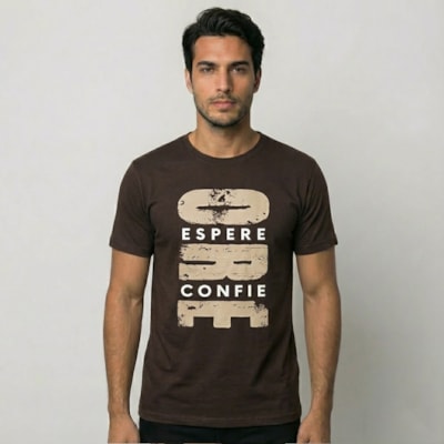 Camiseta Marrom | Ore, Espere, Confie