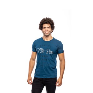 Camiseta Porque Ele Vive | Azul | Pecado Zero | GG