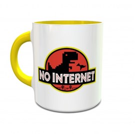 Caneca No Internet (Jurassic World) Amarela