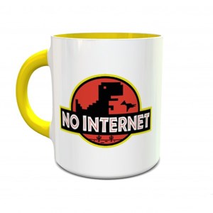 Caneca No Internet (Jurassic World) Amarela