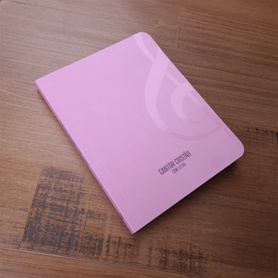 Segunda imagem do produto Cantor Cristão com Letra | Edição de Bolso | Capa Brochura Candy Rosa