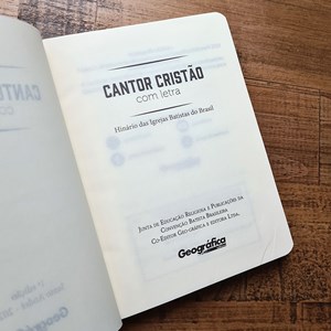 Cantor Cristão com Letra | Edição de Bolso | Capa Brochura Preta