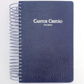Cantor Cristão com Música | Grande | Capa Espiral Azul