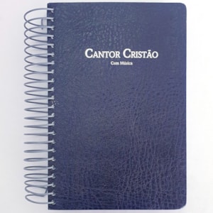 Cantor Cristão com Música | Grande | Capa Espiral Azul
