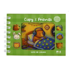 Capy e Friends | Livro de Colorir | Capa Verde