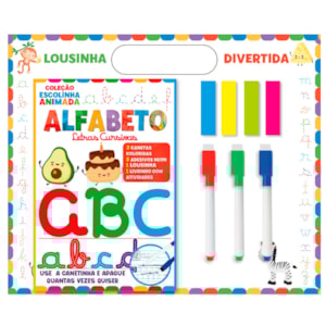 Coleção Escolinha Animada | Lousinha Divertida | Alfabeto | Letras Cursivas