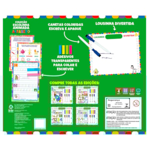 Segunda imagem do produto Coleção Escolinha Animada | Lousinha Divertida | Alfabeto | Letras Cursivas